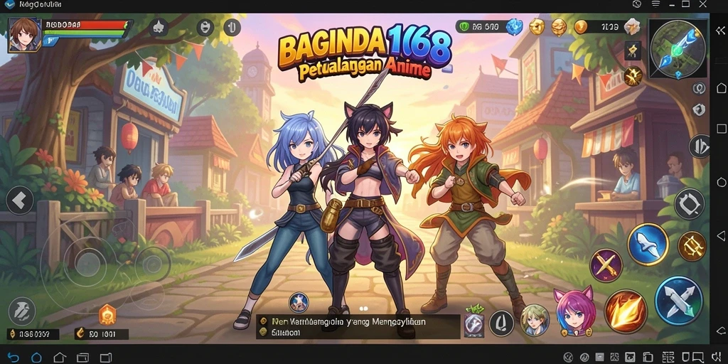Tampilan menarik dari gameplay Anime di BAGINDA168.