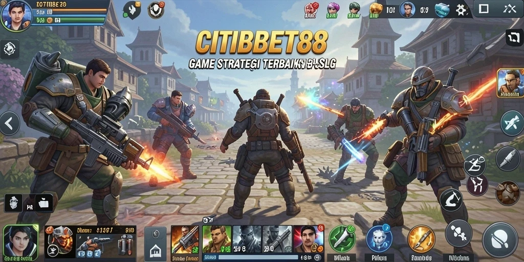 Screenshot utama CITIBET88 menampilkan aksi pertempuran strategis yang mendebarkan.