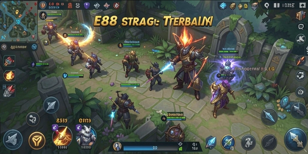 Tangkapan layar gameplay E88 menunjukkan pertempuran intens dan strategi yang menarik.