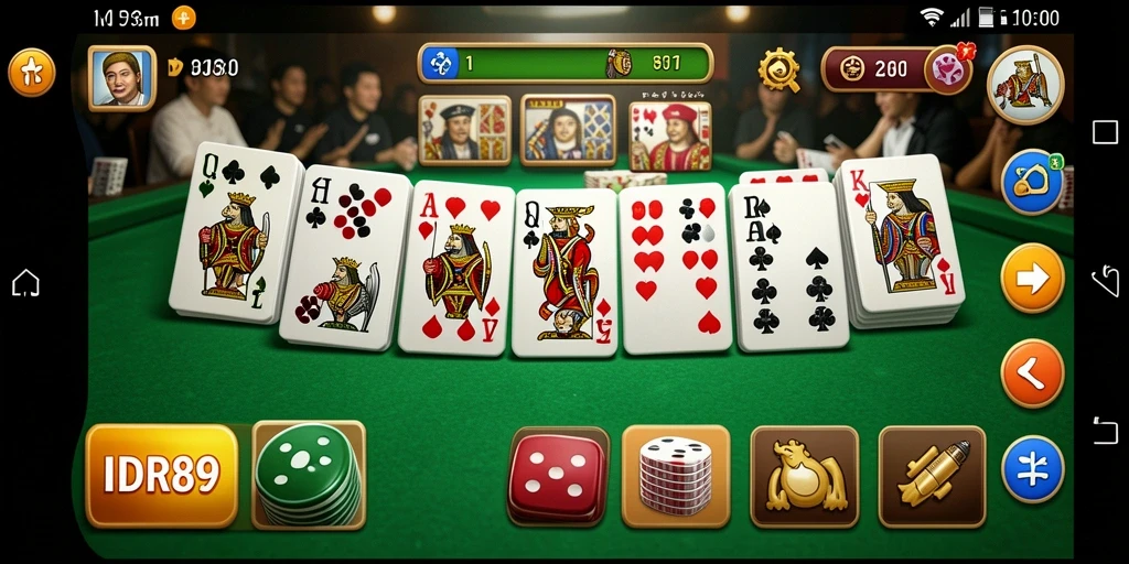 Screenshot gameplay IDR89 menunjukkan suasana seru permainan Domino.