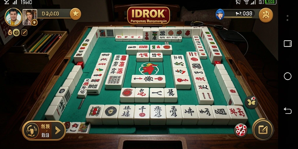 Tangkapan layar game IDROK dengan gameplay seru Mahjong.