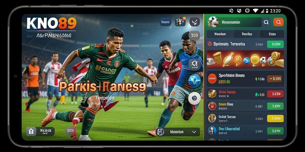 Tampilan gameplay KNO89 dengan fitur Sportsbook yang menarik.