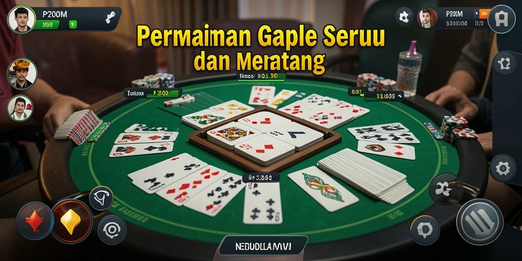 Gambaran gameplay seru Gaple di P200M.