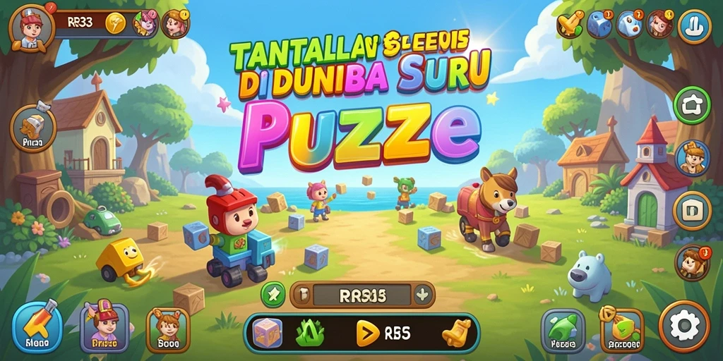 Screenshot gameplay RR33 menampilkan tantangan Puzzle yang menarik dan grafis yang memukau.