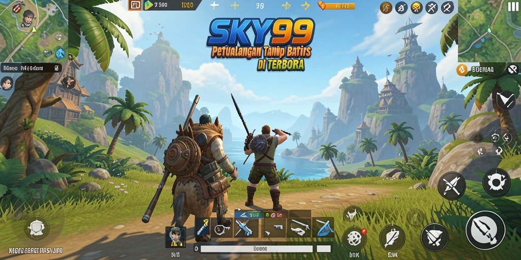 Tampilan gameplay SKY99 yang menakjubkan saat menjelajahi dunia terbuka.