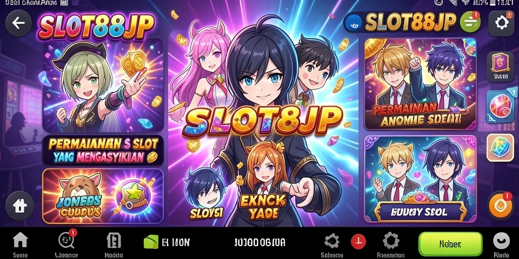Tampilan menakjubkan dari gameplay <strong>SLOT88JP</strong> yang penuh warna Anime.