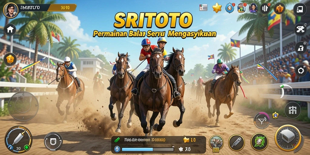 Tampilan gameplay balapan seru di SRITOTO.
