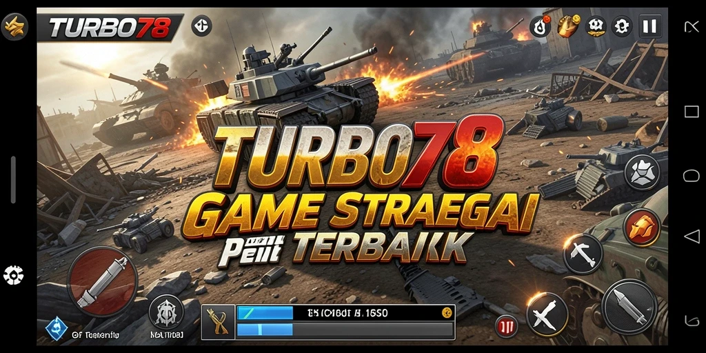 Screenshot gameplay TURBO78 menunjukkan pertarungan epik dalam pertempuran strategis.