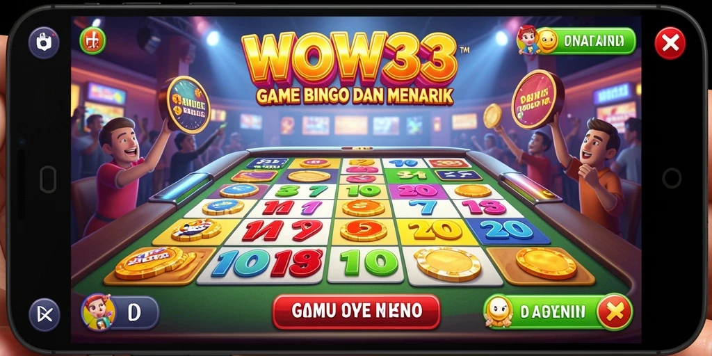 Screenshot gameplay WOW33 menampilkan keseruan permainan Bingo.
